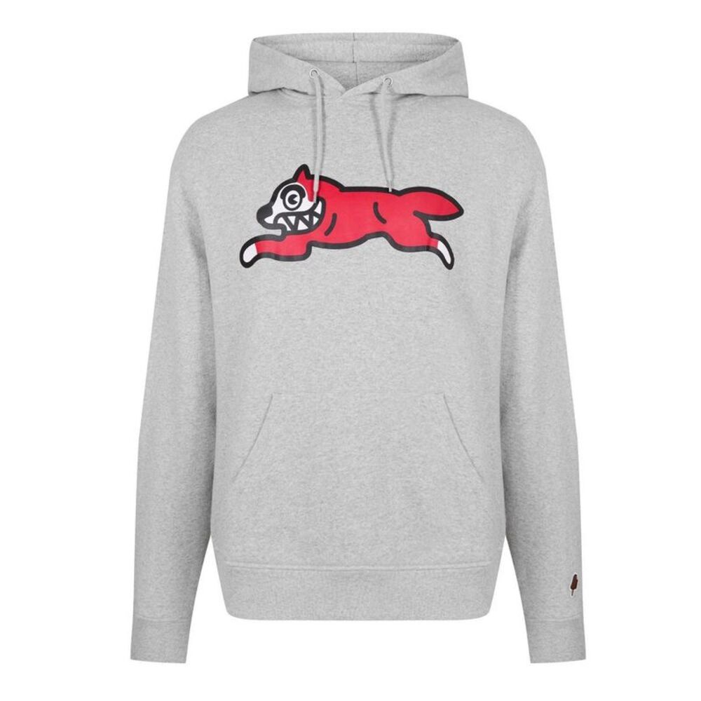 ICECREAM Mens Running Dog Graphic Print Pullover Hoodie / Gray
